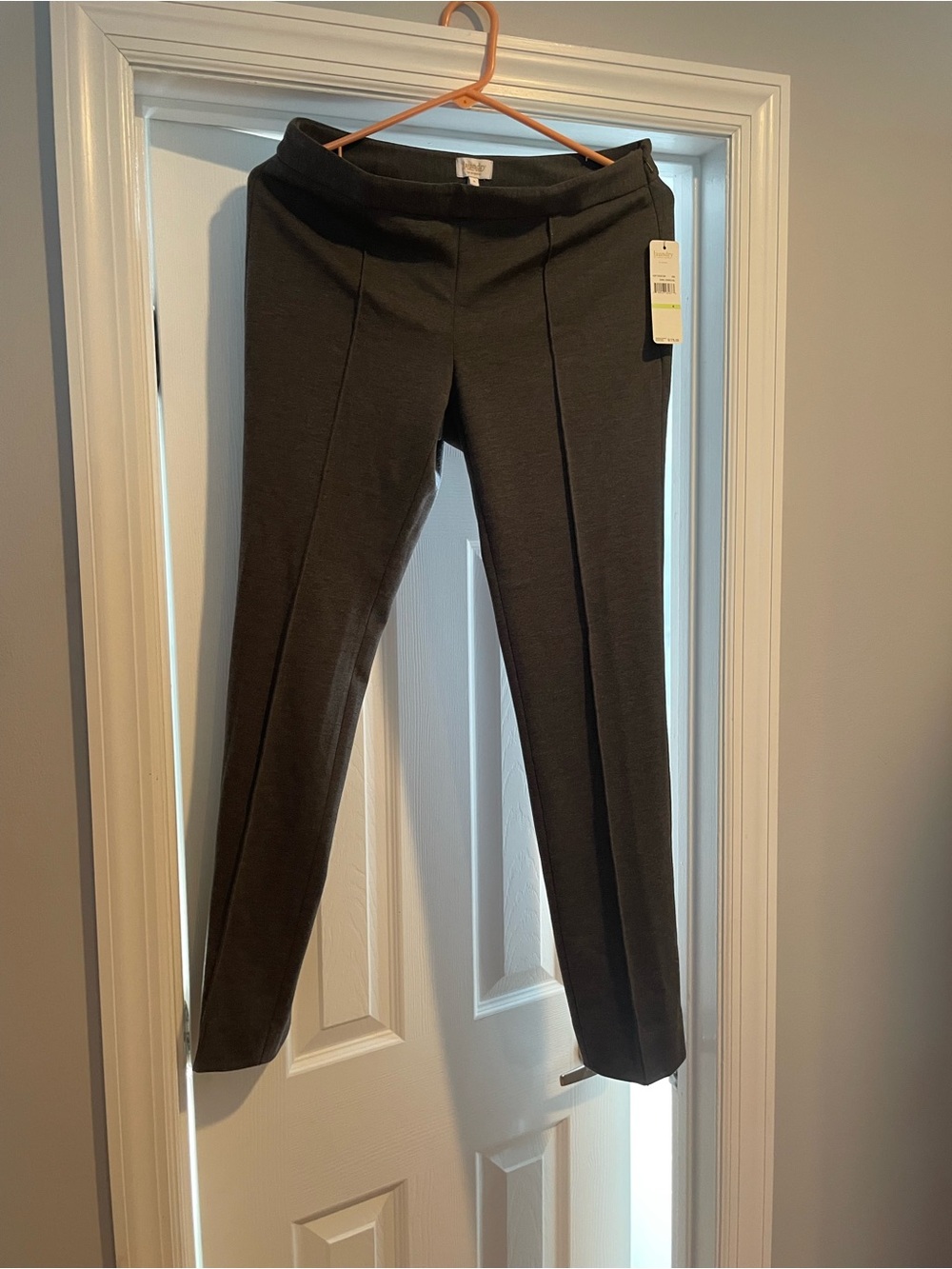Laundry By Shelli Segal Women’s Gray Ponte Leggings with Front Seam Size 4